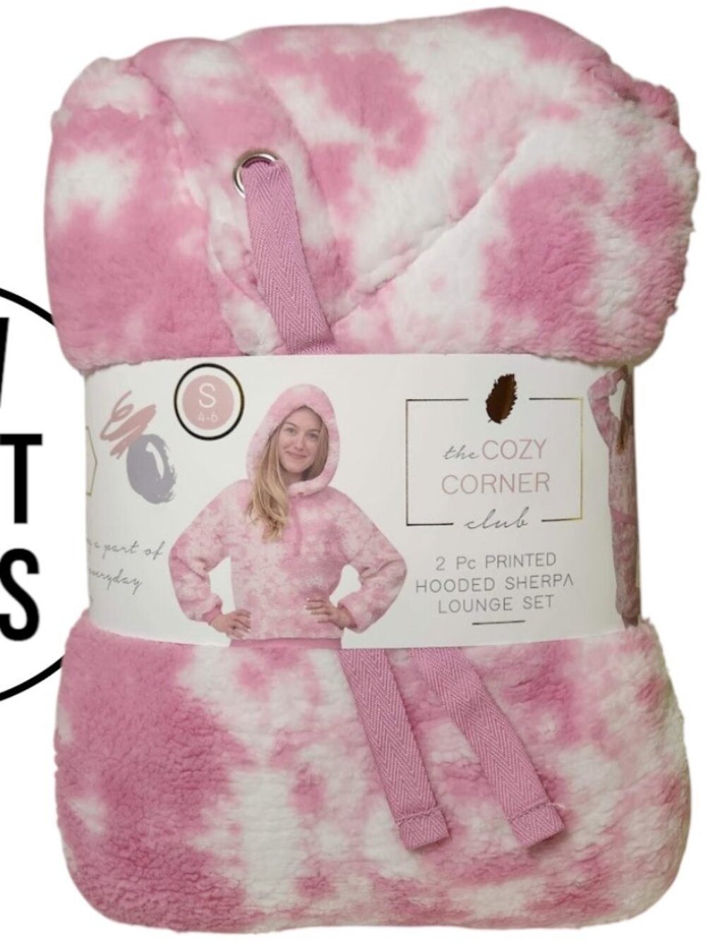 NEW Women's Pajama Gift Set PJs pajamas 2 Piece Hoodie hooded top Pants Pink Top - Picture 1 of 6